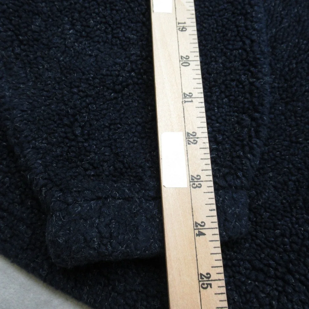 Pendleton Sweater Mens Large Blue‎ Pockets Fuzzy Sherpa Fleece 1/4 Zip Vintage